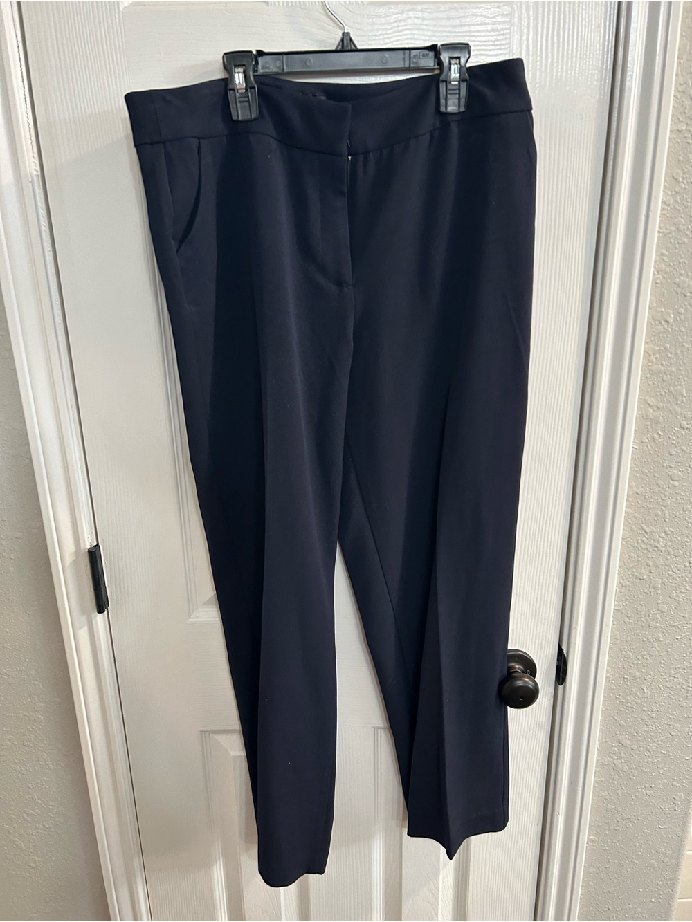 Investments Petites Size 10 Navy Dress Pants Side Zipper